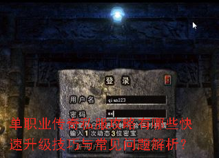 单职业传奇私服攻略有哪些快速升级技巧与常见问题解析? 单职业传奇私服攻略有哪些快速升级技巧与常见问题解析?