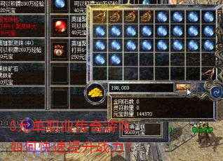 5元单职业传奇游戏如何快速提升战力? 5元单职业传奇游戏如何快速提升战力?