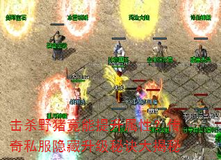 击杀野猪竟能提升属性?传奇私服隐藏升级秘诀大揭秘 击杀野猪竟能提升属性?传奇私服隐藏升级秘诀大揭秘