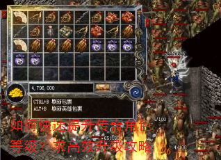 如何快速提升传奇角色等级?求高效升级攻略 如何快速提升传奇角色等级?求高效升级攻略