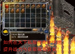 如何在天下私服传奇中快速提升战力与获取稀有装备? 如何在天下私服传奇中快速提升战力与获取稀有装备?