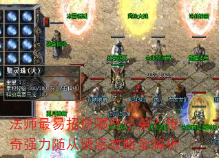 法师最易招揽哪些小弟?传奇强力随从诱惑攻略全解析 法师最易招揽哪些小弟?传奇强力随从诱惑攻略全解析